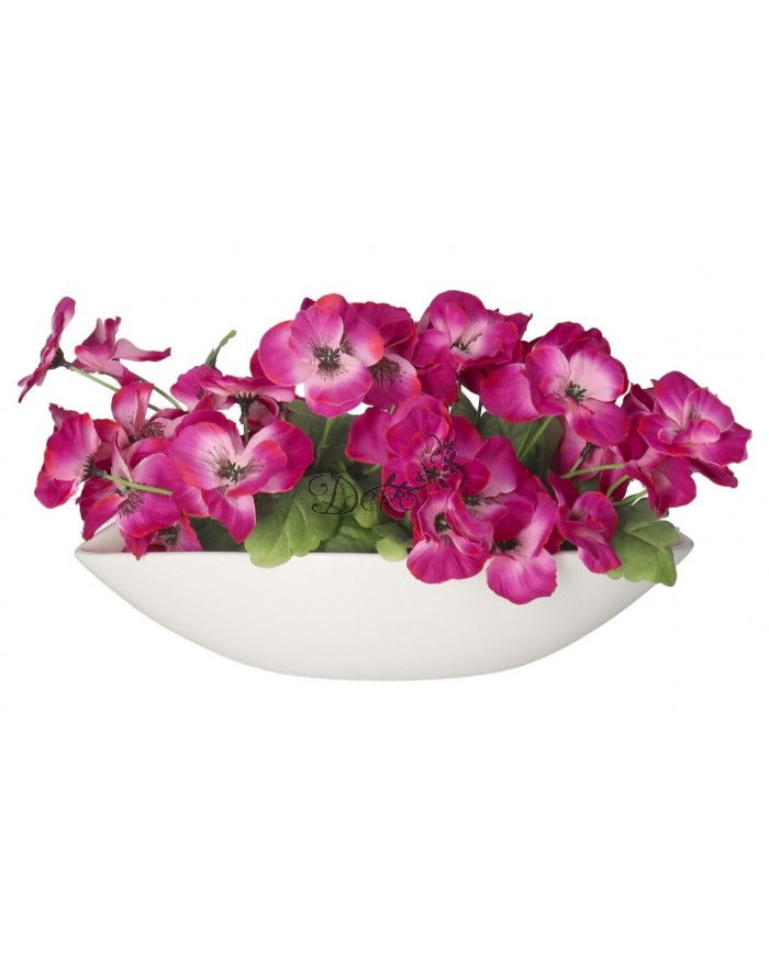 DONICZKA OSŁONKA CERAMICZNA BIAŁA ŁÓDKA DUŻA OZDOBA