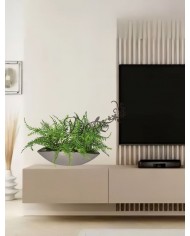 DONICZKA OSŁONKA CERAMICZNA SREBRNA ŁÓDKA DUŻA OZDOBA