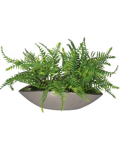 DONICZKA OSŁONKA CERAMICZNA SREBRNA ŁÓDKA DUŻA OZDOBA