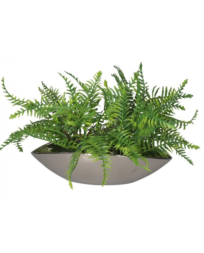 DONICZKA OSŁONKA CERAMICZNA SREBRNA ŁÓDKA DUŻA OZDOBA