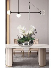 DONICZKA OSŁONKA CERAMICZNA SREBRNA NOWOCZESNA DUŻA