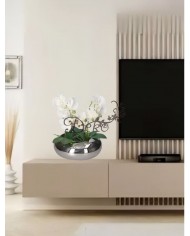 DONICZKA OSŁONKA CERAMICZNA SREBRNA NOWOCZESNA DUŻA