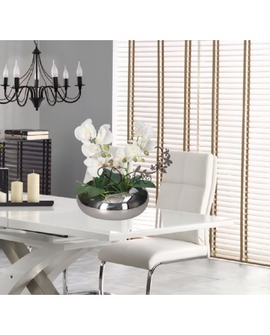 DONICZKA OSŁONKA CERAMICZNA SREBRNA NOWOCZESNA DUŻA