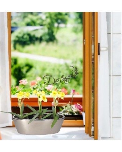 DONICZKA OSŁONKA CERAMICZNA SREBRNA NOWOCZESNA DUŻA