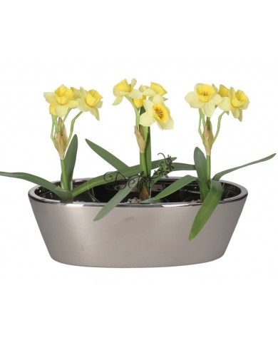 DONICZKA OSŁONKA CERAMICZNA SREBRNA NOWOCZESNA DUŻA