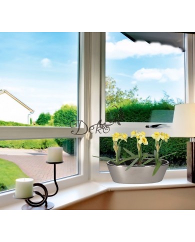 DONICZKA OSŁONKA CERAMICZNA SREBRNA NOWOCZESNA DUŻA