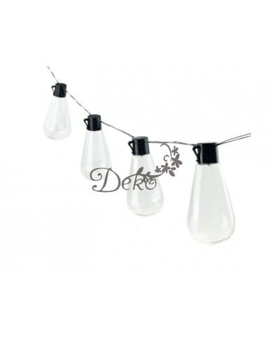 GIRLANDA SOLARNA LED ŁAŃCUCH OGRODOWY LOFT OZDOBNY PANEL SOLARNY ŻARÓWKI