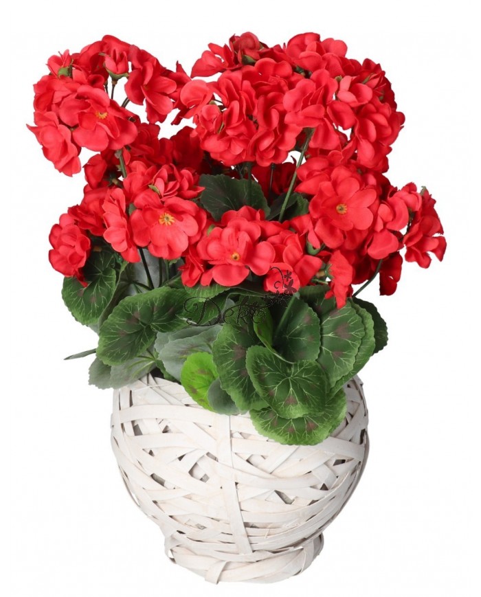PELARGONIA W DONICZCE SZTUCZNE KWIATY JAK ŻYWE