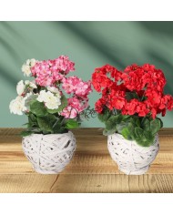 PELARGONIA W DONICZCE SZTUCZNE KWIATY JAK ŻYWE