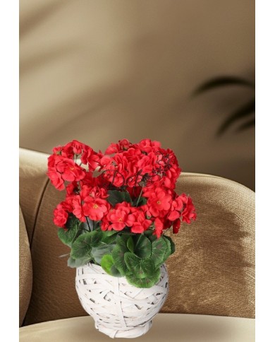 PELARGONIA W DONICZCE SZTUCZNE KWIATY JAK ŻYWE