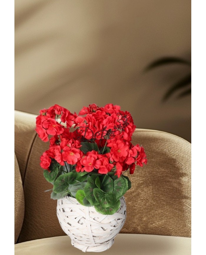 PELARGONIA W DONICZCE SZTUCZNE KWIATY JAK ŻYWE