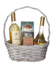 KOSZ WIKLINOWY DUŻY MOCNY SZARY KOSZE PREZENTOWE