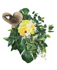 STROIK WIĄZANKA NA GRÓB KOMPOZYCJA DUŻA SZTUCZNE KWIATY