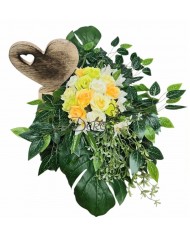 STROIK WIĄZANKA NA GRÓB KOMPOZYCJA DUŻA SZTUCZNE KWIATY