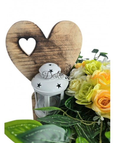 STROIK WIĄZANKA NA GRÓB KOMPOZYCJA DUŻA SZTUCZNE KWIATY