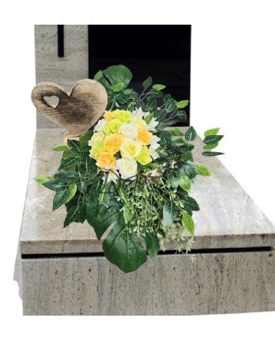 STROIK WIĄZANKA NA GRÓB KOMPOZYCJA DUŻA SZTUCZNE KWIATY