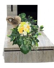 STROIK WIĄZANKA NA GRÓB KOMPOZYCJA DUŻA SZTUCZNE KWIATY
