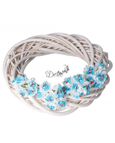 KWIATKI MATERIAŁOWE NA DRUCIKU 30SZT OZDOBA DEKORACJA