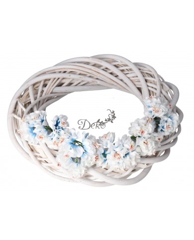 KWIATKI MATERIAŁOWE NA DRUCIKU 30SZT OZDOBA DEKORACJA