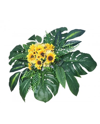 STROIK NA GRÓB KOMPOZYCJA DUŻA SZTUCZNE KWIATY