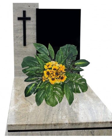 STROIK NA GRÓB KOMPOZYCJA DUŻA SZTUCZNE KWIATY
