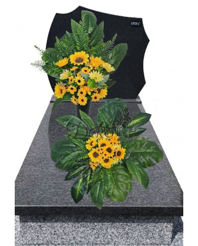 STROIK NA GRÓB KOMPOZYCJA DUŻA SZTUCZNE KWIATY