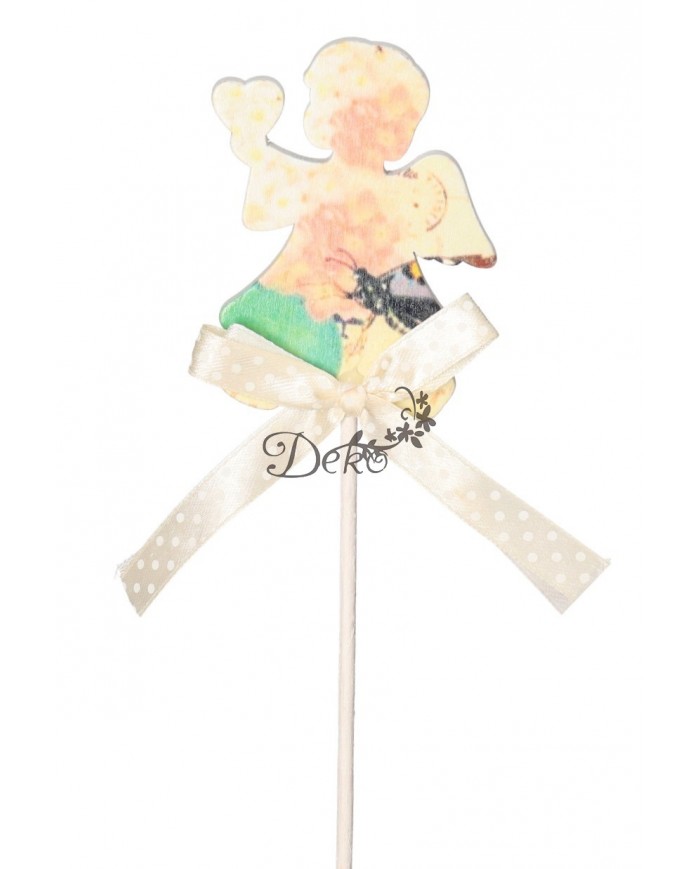 Elegancki Aniołek na Piku 31cm - Ozdoba Wnętrz z Subtelnym Charakterem