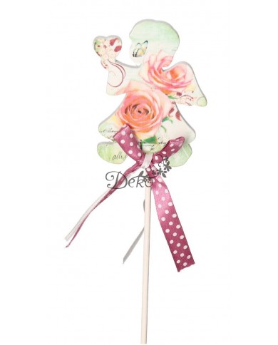 Ozdobny Aniołek na Piku z Wstążką, Wysokość 31 cm