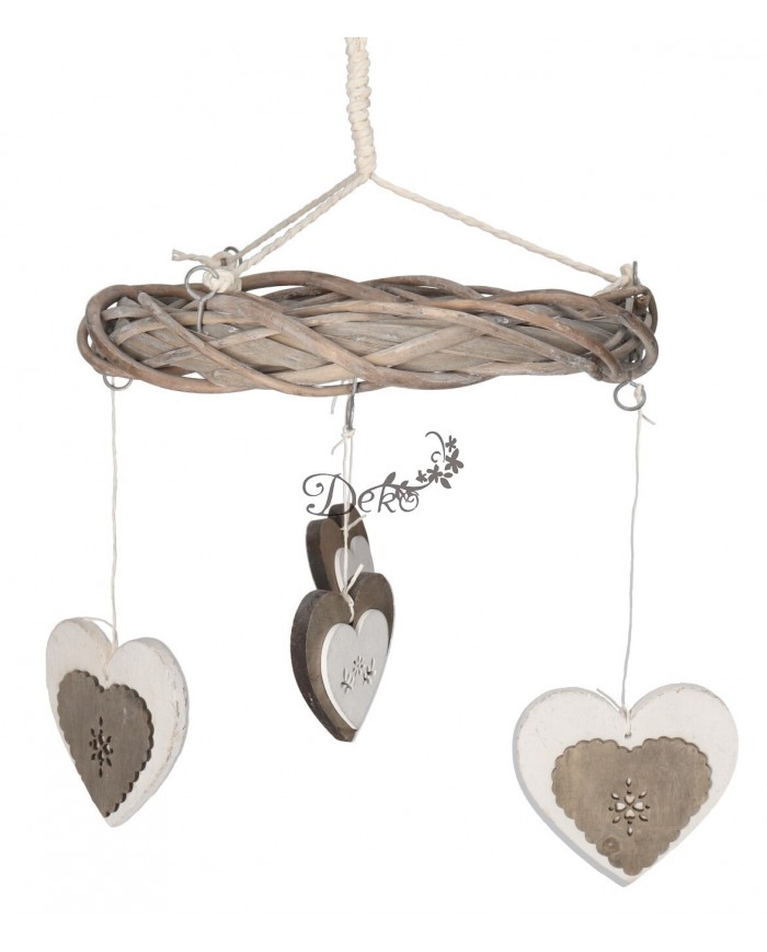 WIANEK WIKLINOWY 25CM ZAWIESZKA SERDUSZKA