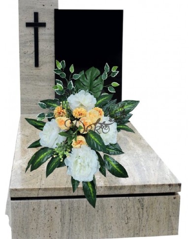 WIĄZANKA STROIK NA GRÓB KOMPOZYCJA DUŻA SZTUCZNE KWIATY