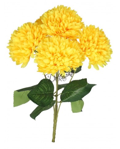 CHRYZANTEMA W BUKIECIE SZTUCZNE KWIATY JAK ŻYWE 45CM DUŻY BUKIET