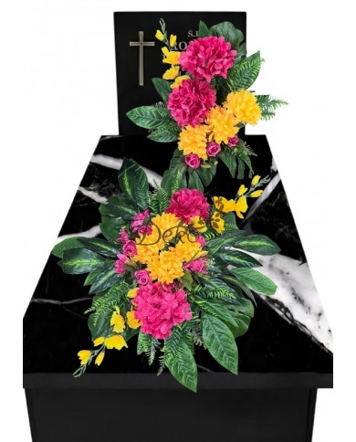 WIĄZANKA STROIK NA GRÓB DUŻY KOMPOZYCJA SZTUCZNE KWIATY DO WAZONU