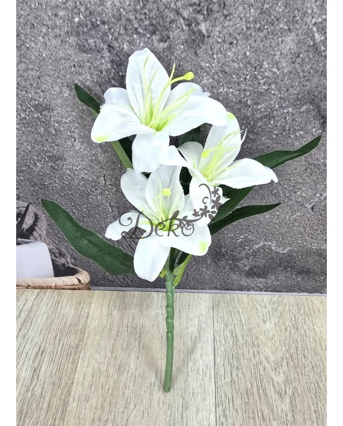 LILIA JAK ŻYWA KWIAT LILII SZTUCZNE KWIATY GAŁĄZKI 37CM