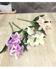 LILIA JAK ŻYWA KWIAT LILII SZTUCZNE KWIATY GAŁĄZKI 37CM