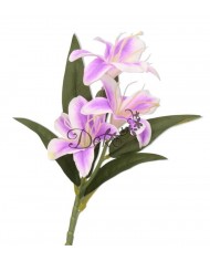 LILIA JAK ŻYWA KWIAT LILII SZTUCZNE KWIATY GAŁĄZKI 37CM