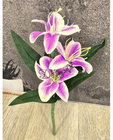 LILIA JAK ŻYWA KWIAT LILII SZTUCZNE KWIATY GAŁĄZKI 37CM