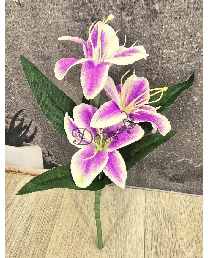 LILIA JAK ŻYWA KWIAT LILII SZTUCZNE KWIATY GAŁĄZKI 37CM