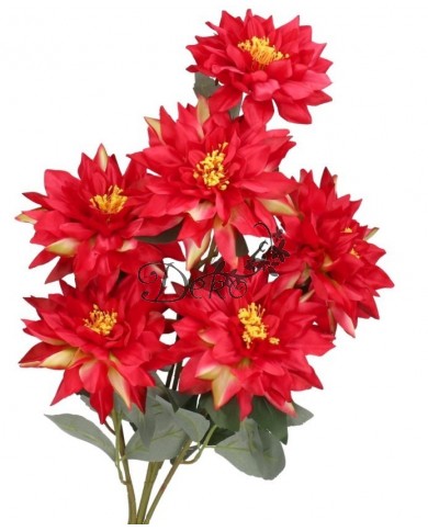 DALIA W BUKIECIE SZTUCZNE KWIATY JAK ŻYWE 70CM DUŻY BUKIET