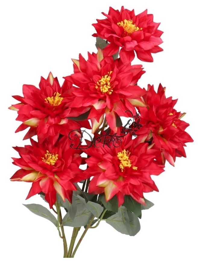 DALIA W BUKIECIE SZTUCZNE KWIATY JAK ŻYWE 70CM DUŻY BUKIET