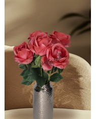 RÓŻA RÓŻE W BUKIECIE SZTUCZNE KWIATY JAK ŻYWE 50 CM DUŻY BUKIET