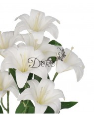 LILIA LILIE W BUKIECIE SZTUCZNE KWIATY JAK ŻYWE 58 CM DUŻY BUKIET