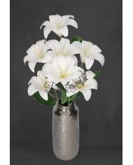 LILIA LILIE W BUKIECIE SZTUCZNE KWIATY JAK ŻYWE 58 CM DUŻY BUKIET