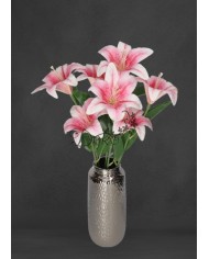 LILIA LILIE W BUKIECIE SZTUCZNE KWIATY JAK ŻYWE 58 CM DUŻY BUKIET