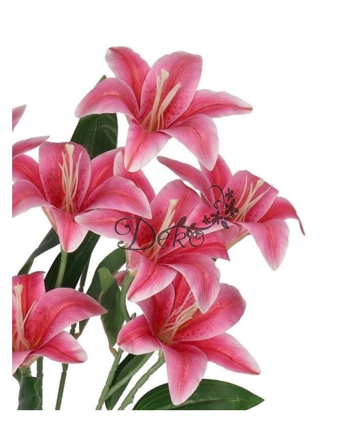 LILIA LILIE W BUKIECIE SZTUCZNE KWIATY JAK ŻYWE 58 CM DUŻY BUKIET