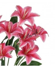LILIA LILIE W BUKIECIE SZTUCZNE KWIATY JAK ŻYWE 58 CM DUŻY BUKIET