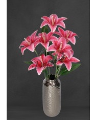 LILIA LILIE W BUKIECIE SZTUCZNE KWIATY JAK ŻYWE 58 CM DUŻY BUKIET