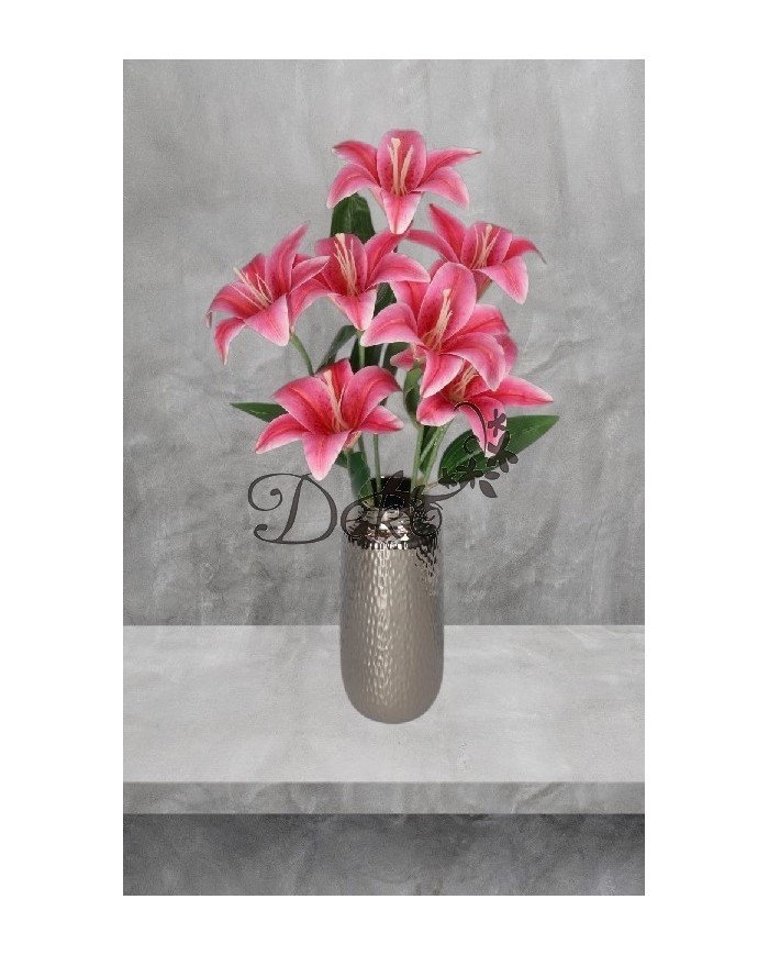 LILIA LILIE W BUKIECIE SZTUCZNE KWIATY JAK ŻYWE 58 CM DUŻY BUKIET