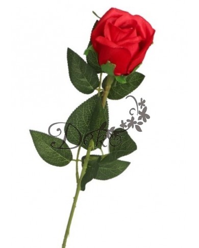 RÓŻA POJEDYNCZA JAK ŻYWA DUŻA 62CM SATYNOWA SZTUCZNE KWIATY RÓŻE