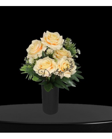 RÓŻA RÓŻE W BUKIECIE SZTUCZNE KWIATY JAK ŻYWE 49 CM DUŻY BUKIET GĘSTY