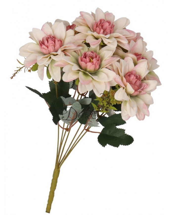 DALIA W BUKIECIE SZTUCZNE KWIATY JAK ŻYWE 42 CM DUŻY BUKIET GĘSTY